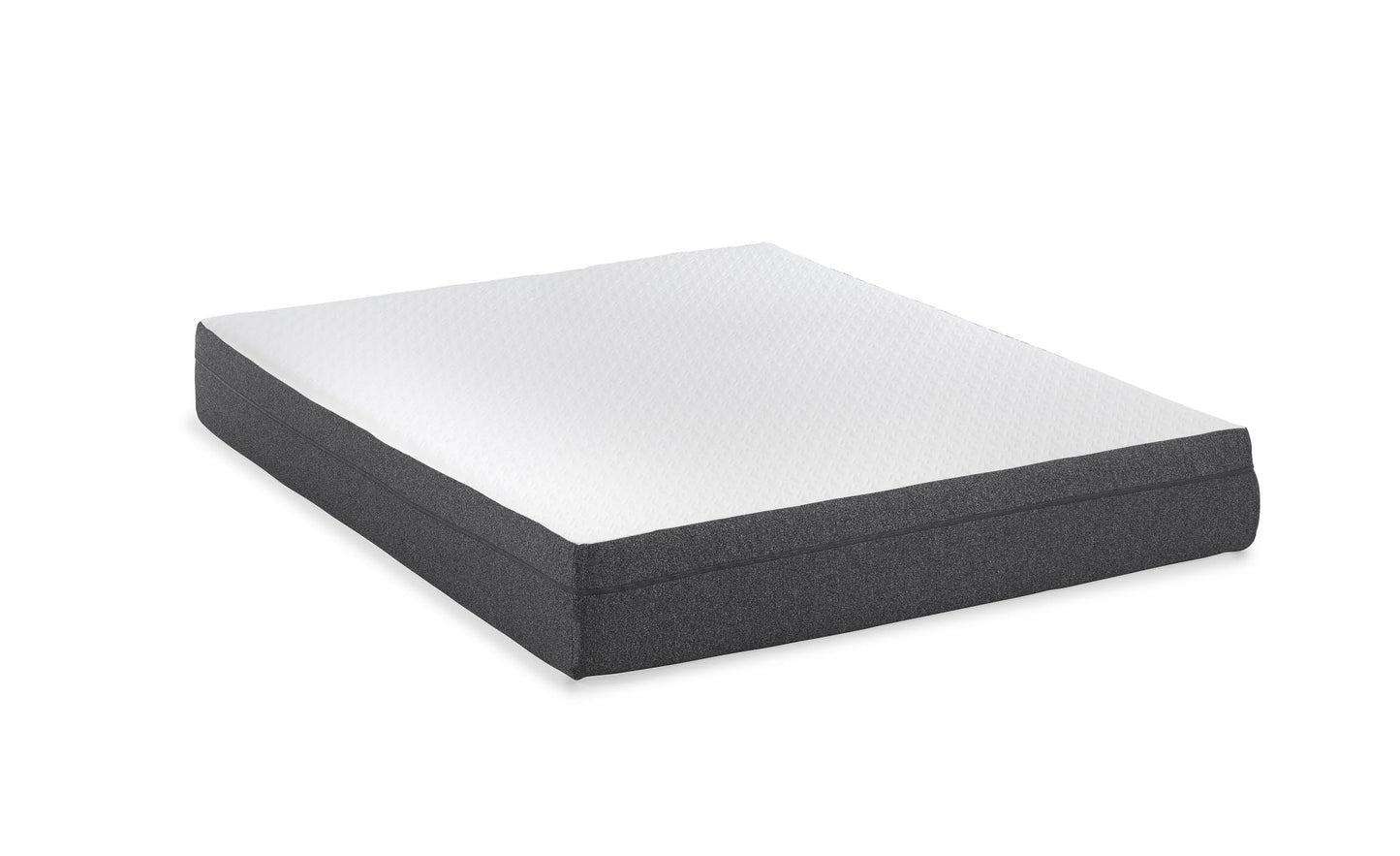 First of a Kind Cal King Split 10" Gel-Infused Memory Foam Mattress in White