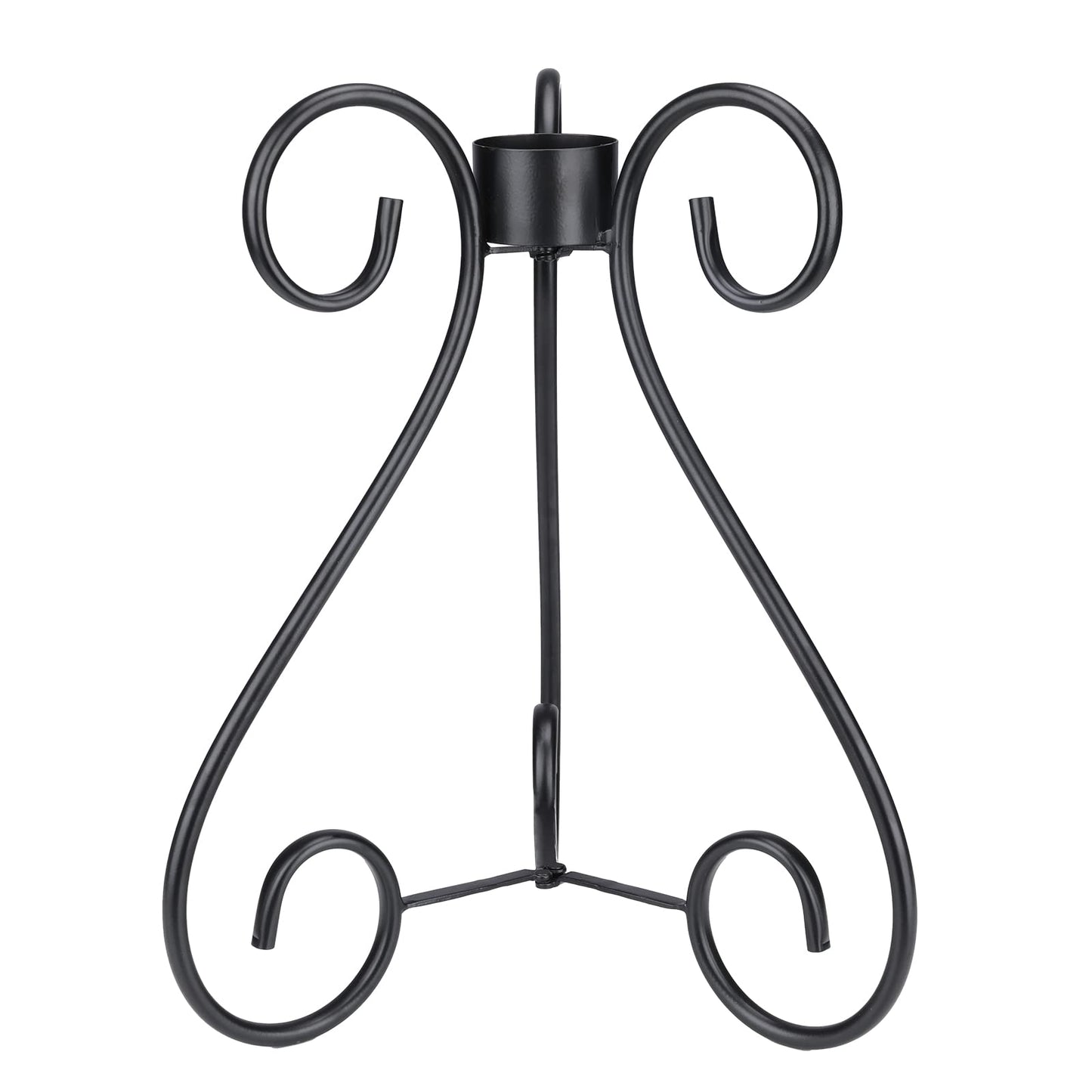 VCUTEKA Gazing Ball Stand, Metal Gazing Globe Stand for 10-12 Inch Garden Gazing Globe, Indoor/Outdoor Display Stand Décor Accessories, Black 16" H