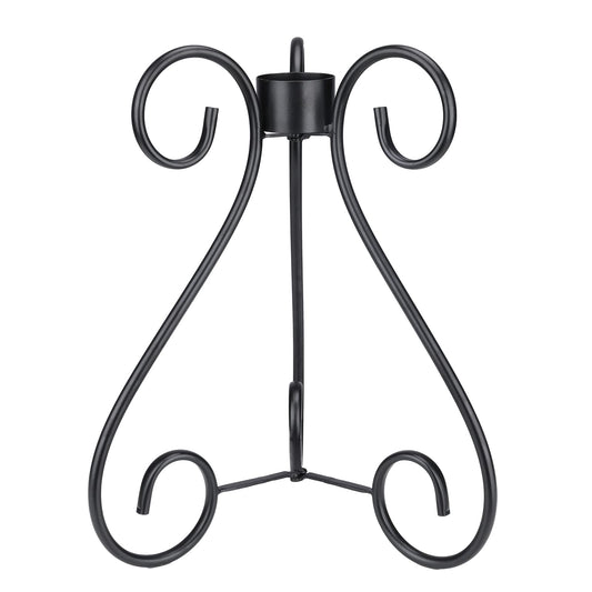 VCUTEKA Gazing Ball Stand, Metal Gazing Globe Stand for 10-12 Inch Garden Gazing Globe, Indoor/Outdoor Display Stand Décor Accessories, Black 16" H