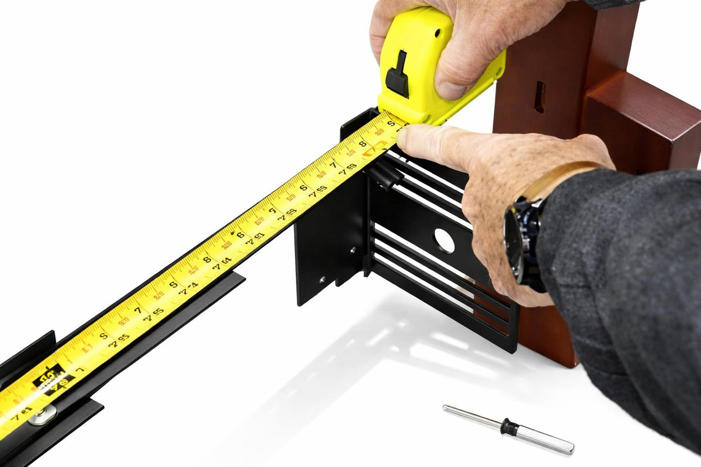 Tech Team #928 Extra-Long Universal Footboard/Headboard Extension Bracket Kit – Heavy-Duty Steel, Oversized Mounting Plates for King/Queen/Full Metal Bed Frames