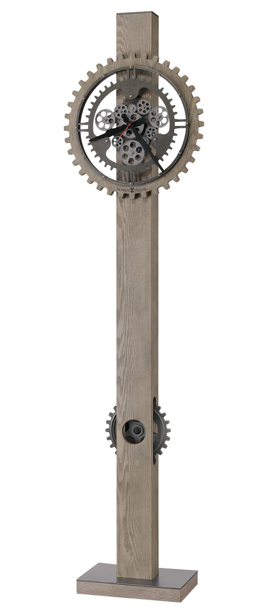 Howard Miller Alice Gray Wood Floor Clock with Moving Gears
