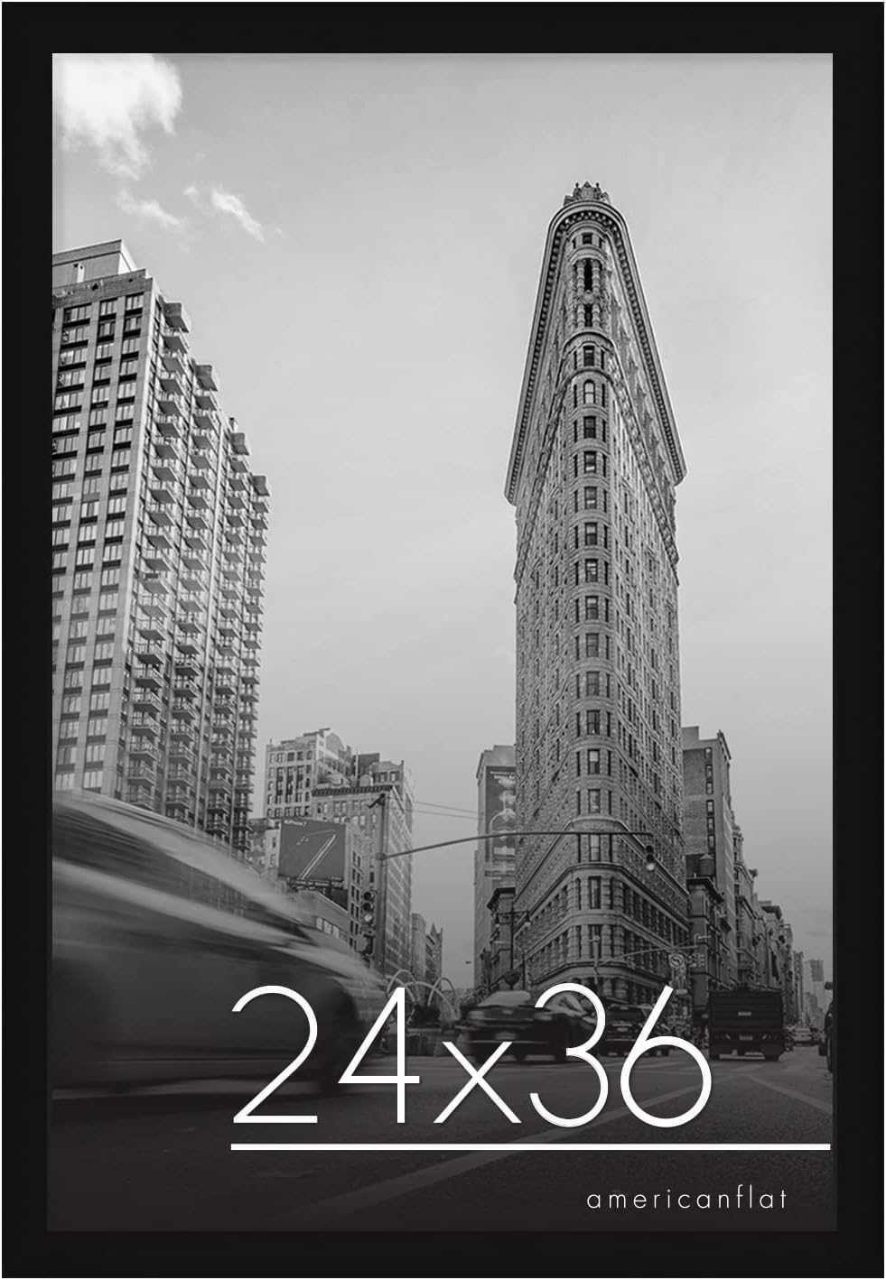 Americanflat 24x36 Poster Frame - Engineered Wood - Black
