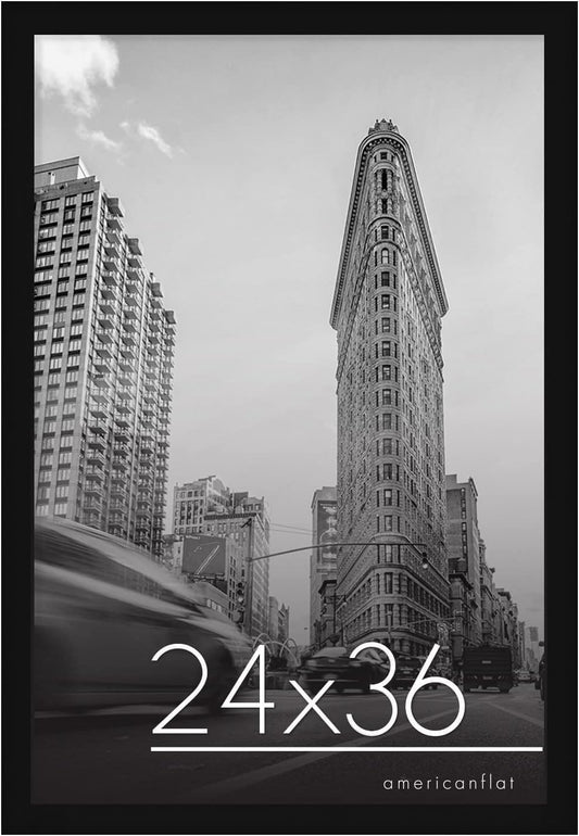Americanflat 24x36 Poster Frame - Engineered Wood - Black