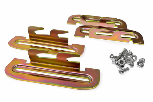 Tech Team #00744 Head and Foot Board Hook Set, Attach a Headboard and Footboard to a Metal Bed Frame, Set of 4, Hardware Included