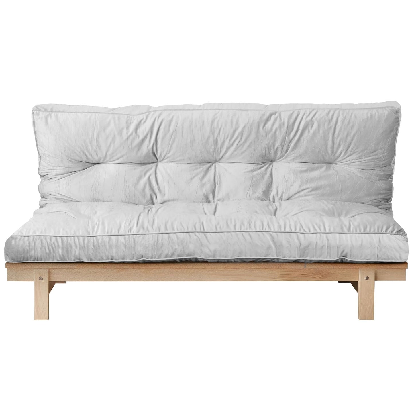 SANXUO Flannel Floor Foldable for Adults,Futon Mattres Full Size 6",Floor Futon Mattress,High Density Shredded Foam Filling Mattress for Bedroom,Living, 54 x 80 (Gray)