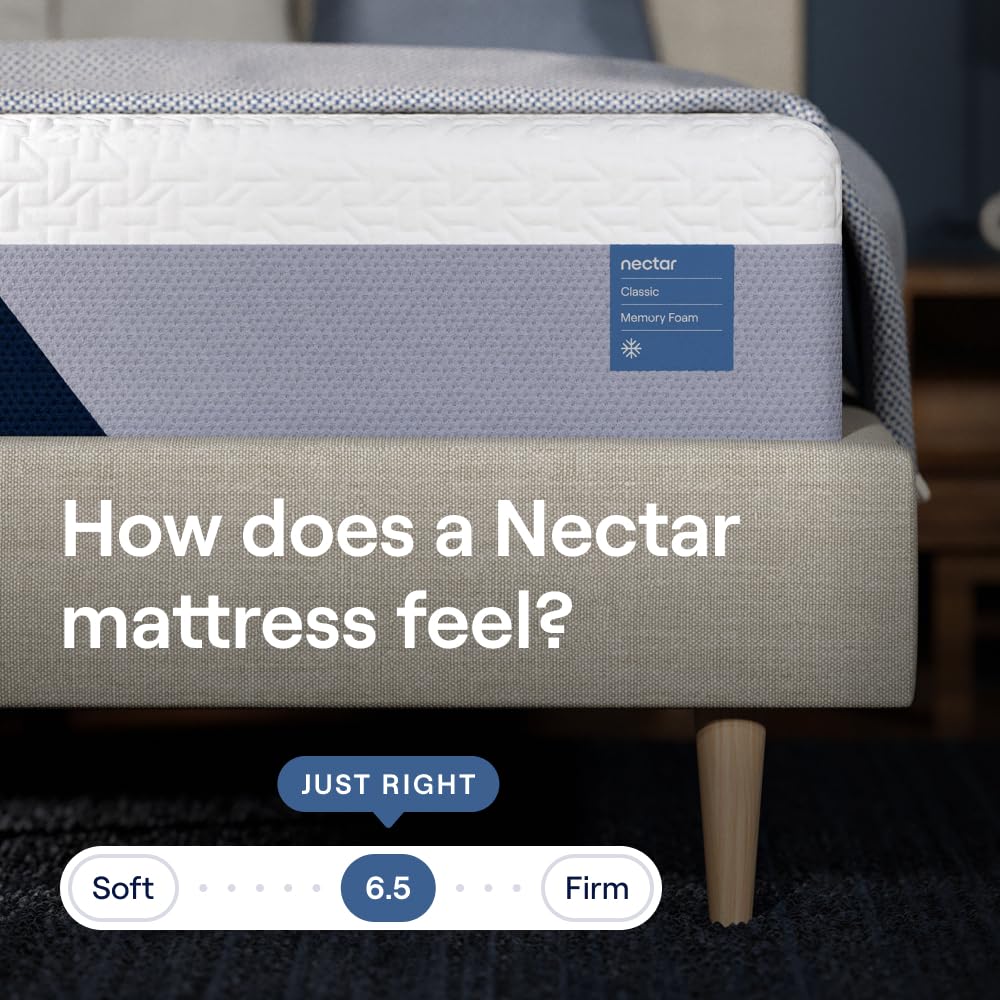 Nectar Classic 12” Twin Mattress - Medium Firm - Contouring Memory Foam - Cooling Top Layer - Back Pain Relief - Mattress in a Box - 365-Night Trial & Forever Warranty