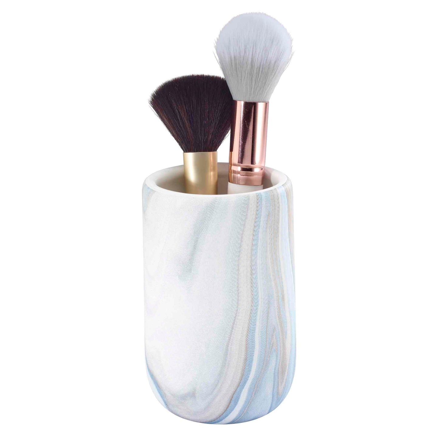 Avanti Linens - Tumbler, Resin Countertop Accessories, Guest Bathroom Essentials (Waves Collection, Blue)