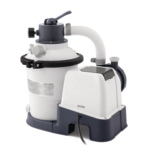 INTEX 925 GPH Krystal Clear Sand Filter Pump for Above Ground Pools, Swimming Pool Pump with Automatic Timer - Improved Circulation, Filtration, & Clarity