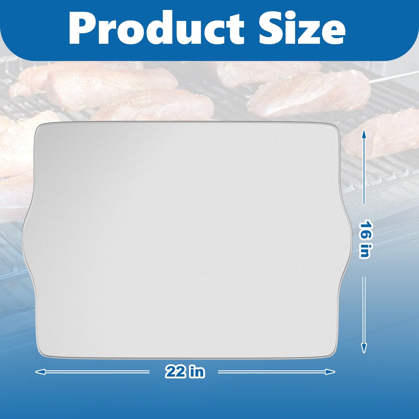SafBbcue BAC507 Drip Tray Liner Replacement for Traeger Pro 22&Pro 575, 22 X 16 Inch, Portable and Foldable, Disposable Aluminum Grill Tray for Collecting Grease, 15 Pack