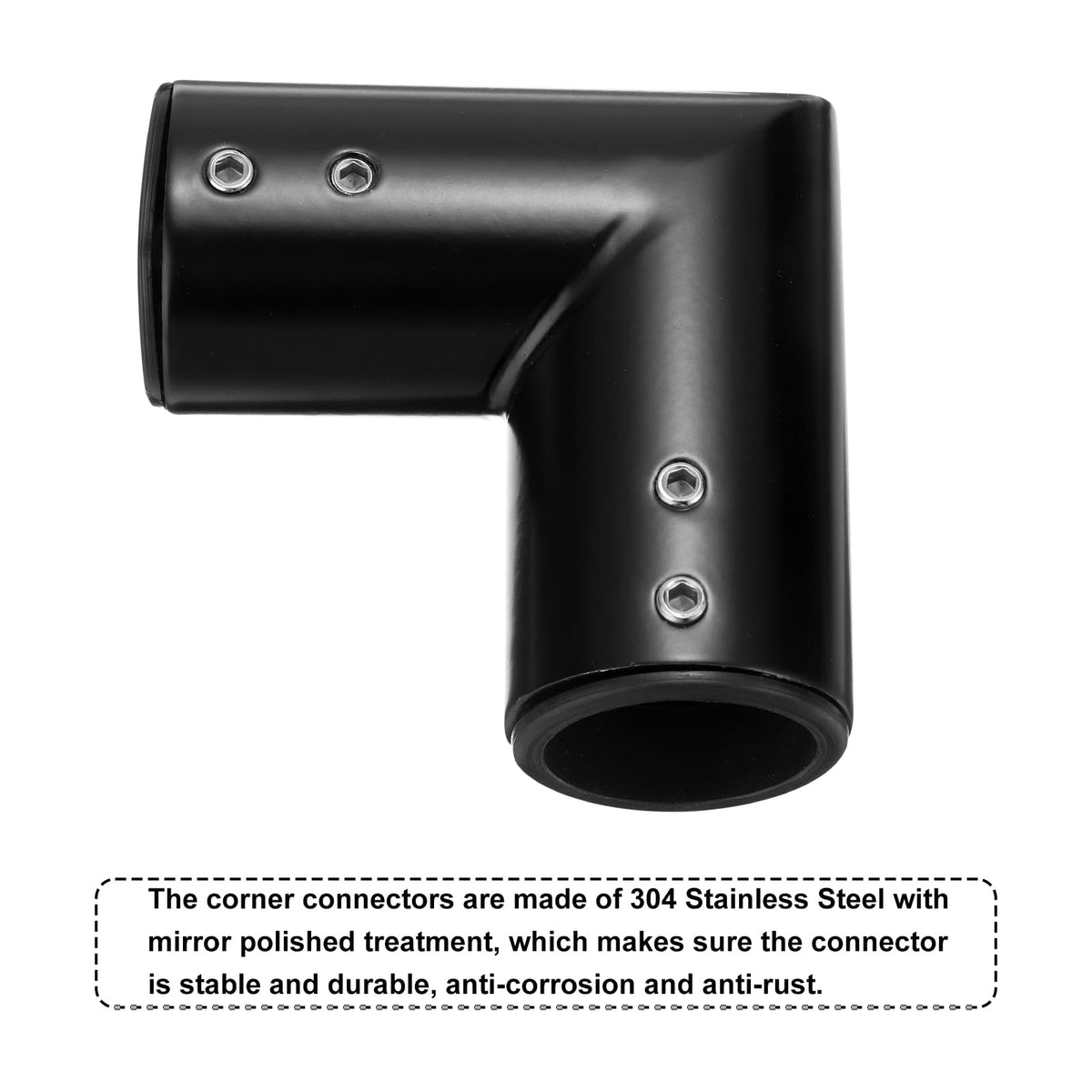 uxcell 2pcs Corner Curtain Rod Connector, 90 Degree for 1 Inch OD