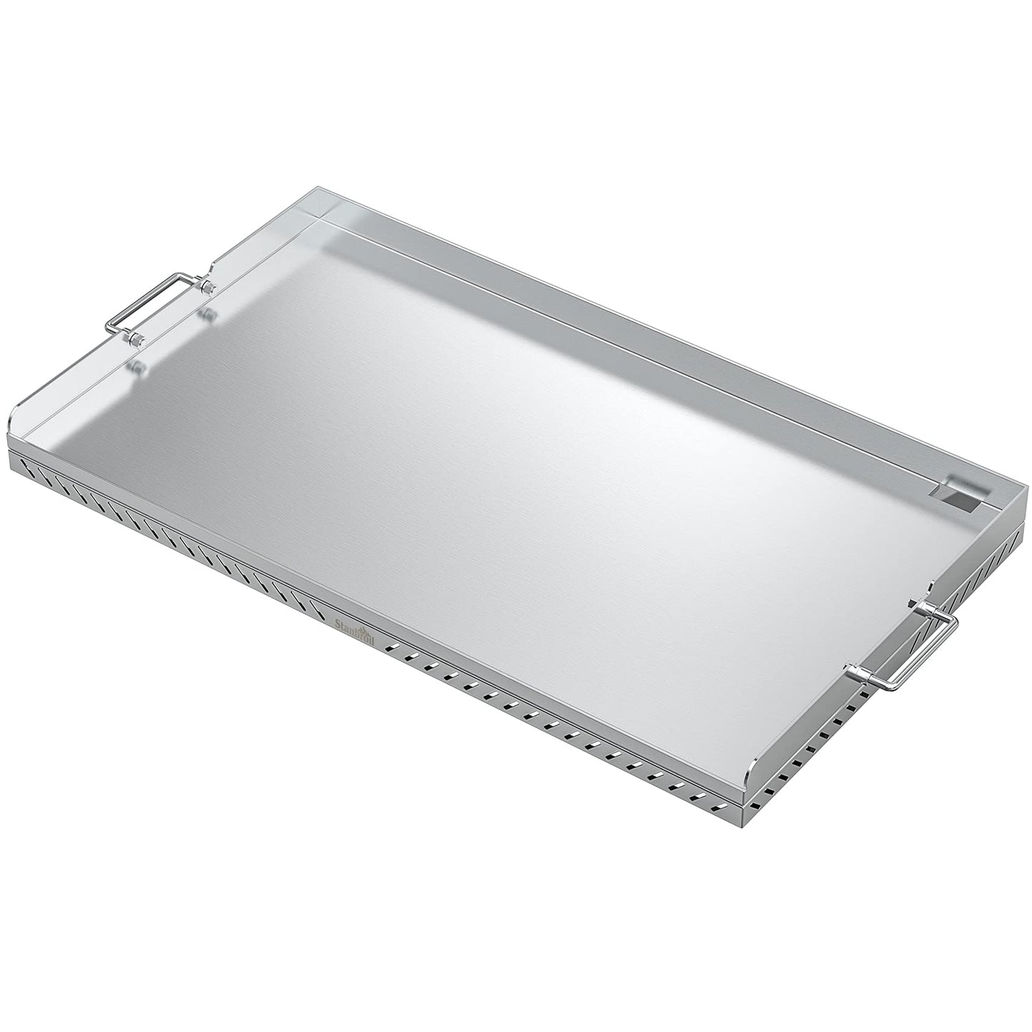 Stanbroil 36 inch Stainless Steel Flat Top Gas Grill Griddle Replacement for Blackstone 4 Burner Gas Grill Cooking Station, Flat Top Griddle with New Rear Grease Management System