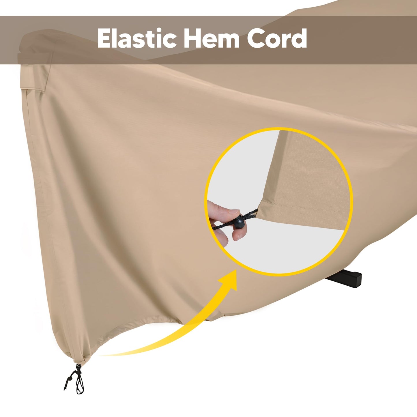 SUNCREAT Hammock Cover, Water-Resistant Polyester Hammock Stand Cover for 11-12ft Stand, Brown