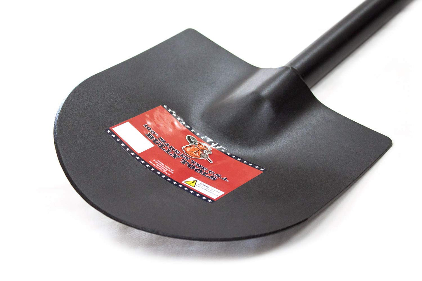Bully Tools 12-Gauge Weighted Caprock Irrigation Shovel for Digging, Trenching and Planting, Heavy Duty Pony Shovel Hard Soil, 58" Fiberglass Long Handle Steel Body Gardening Tools, 100% Made in USA