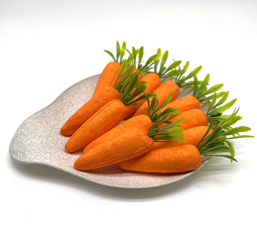 Art&Beauty 24pcs Artificial Carrots Mini Simulation Carrots Realistic Fake Carrot Lifelike Simulation Vegetables for Home Farm Party Table DIY Crafts Decorations