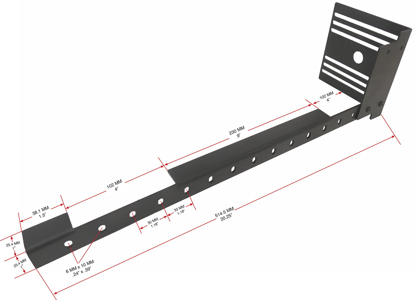 Tech Team #928 Extra-Long Universal Footboard/Headboard Extension Bracket Kit – Heavy-Duty Steel, Oversized Mounting Plates for King/Queen/Full Metal Bed Frames