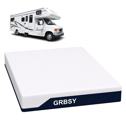 12 Inch RV Mattress Short Queen, Cooling Gel Memory Foam Mattress, Pressure Relief, Firm Feel, Washable IceSik Cover, Mattress in a Box, Motion Isolation, Fiberglass Free, Certified Safe Foams, 60x75