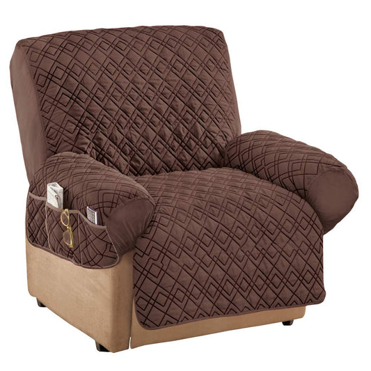 Collections Etc Diamond-Shape Quilted Stretch Recliner Cover