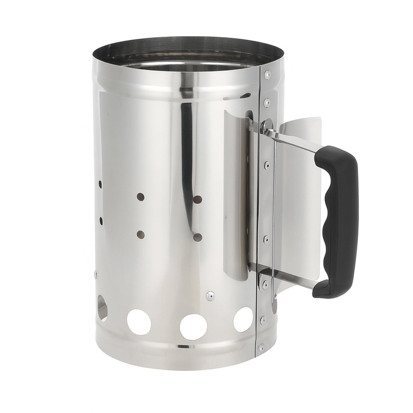 SUNLIFER Charcoal Chimney Starter, BBQ Grill Quick Rapid Fire Starter Chimney for Outdoor Barbecue Cooking Camping, Sturdy and Easy to Use, Stainless Steel（10.62" x 6.3"）