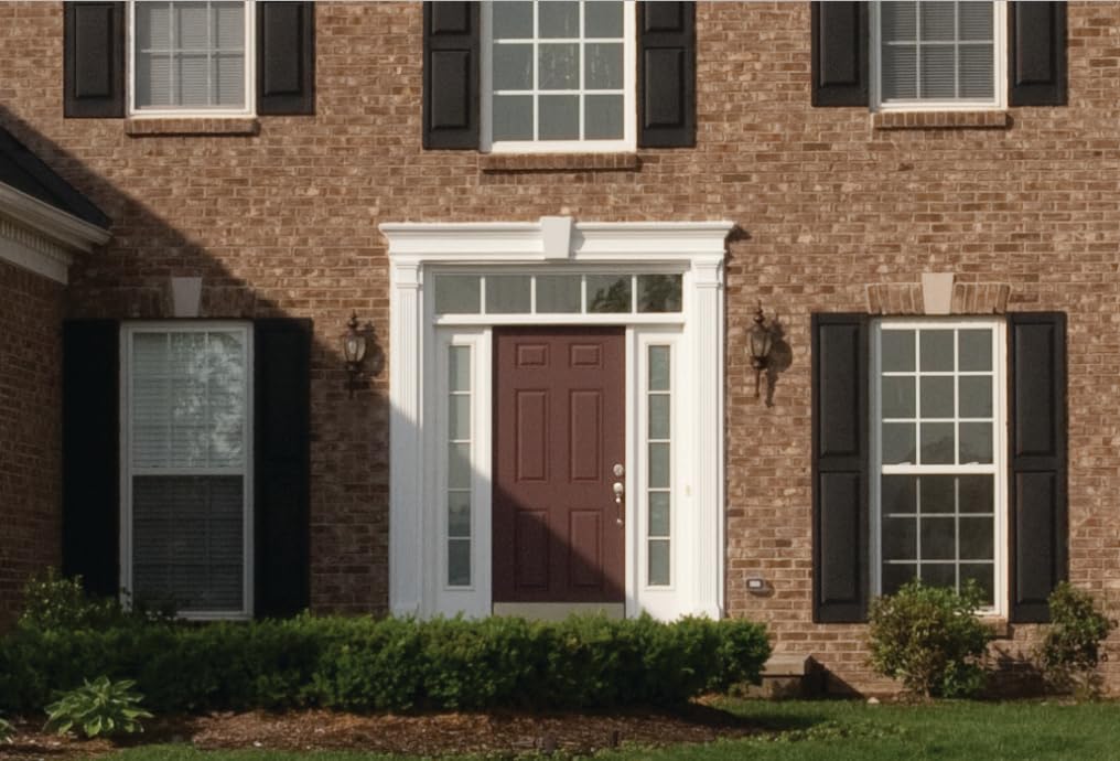 Polaris Homeside Raised Panel Vinyl Shutters (1 Pair) 14-1/2in. x 55in. - 050 Black