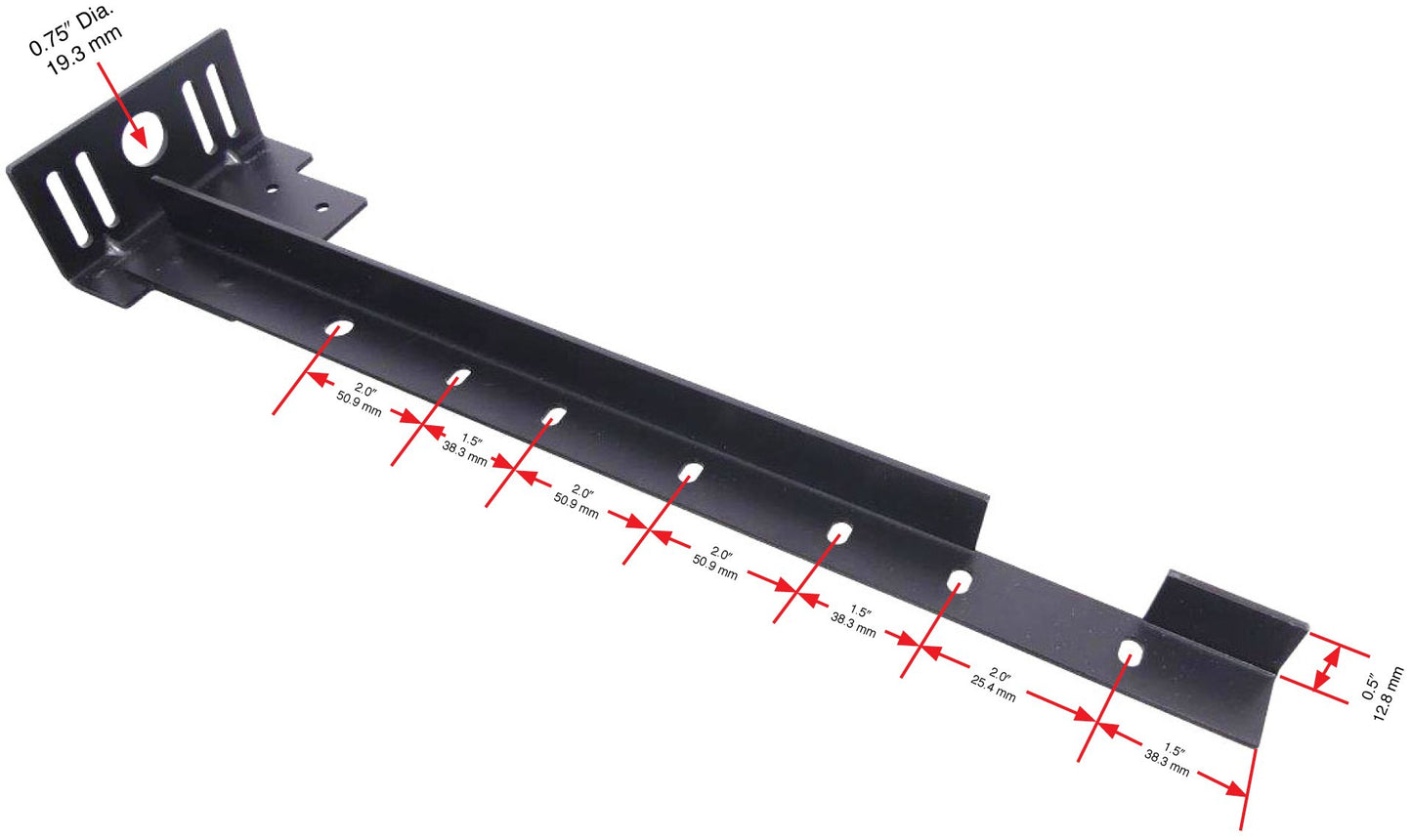Tech Team #00712 Bed Frame Extension Set – Heavy-Duty Steel Brackets Extend Metal Bed Frame to Connect Headboard or Footboard – 2 Pieces with Hardware Included