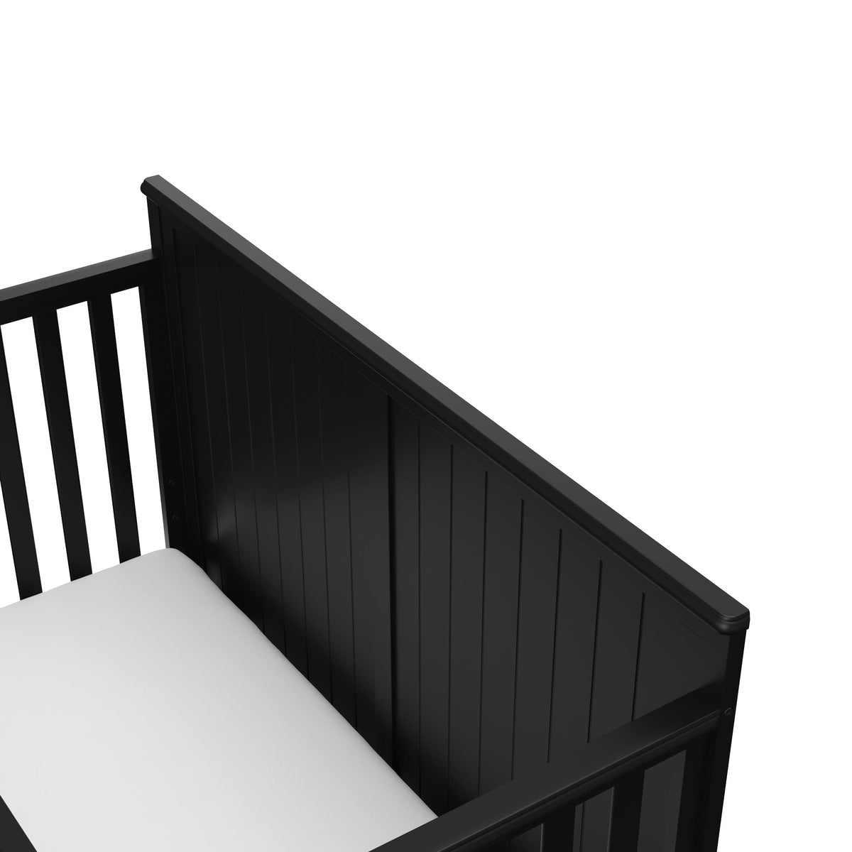 Graco Hadley 5-in-1 Convertible Crib with Drawer (Black) – GREENGUARD Gold Certified, Fits Standard Crib Mattress, Converts to Toddler Bed, Daybed and Full Bed, 4 Adjustable Mattress Heights
