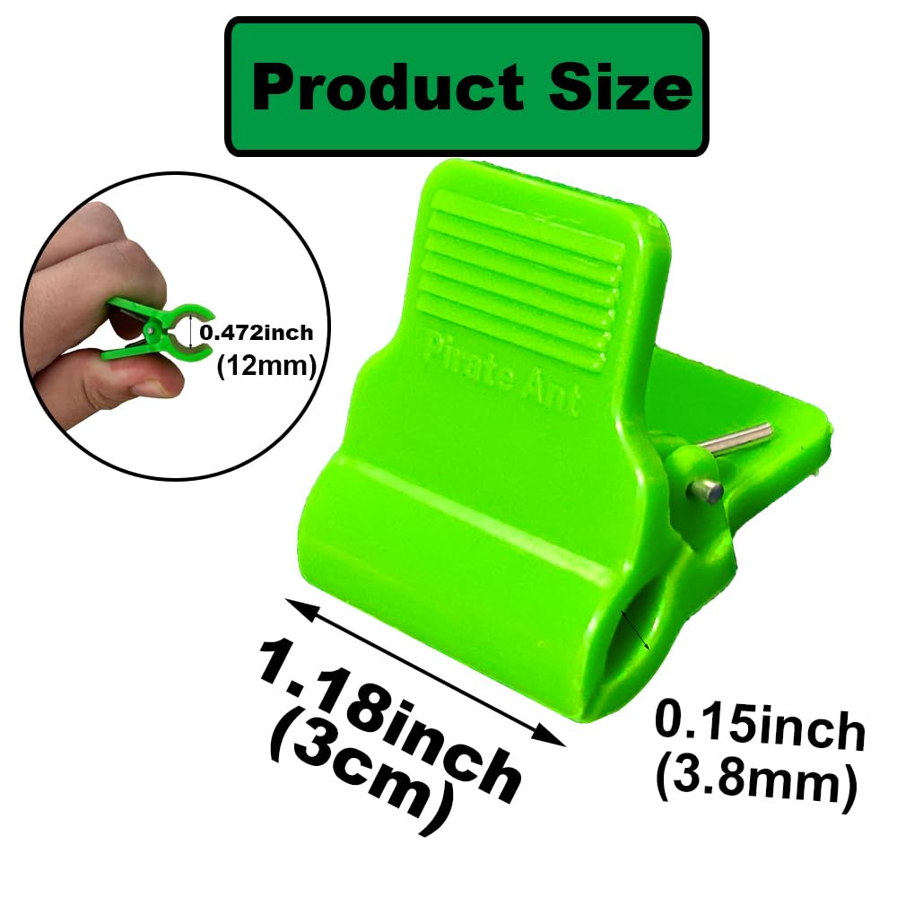 PirateAnt Greenhouse Clamps for 0.157-0.472inch Greenhouse Hoops(Fiberglass Support Hoops),Plant Support.for Fixing Plant Cover,Plastic Sheeting,Film Row Cover,Garden net.（30pcs)
