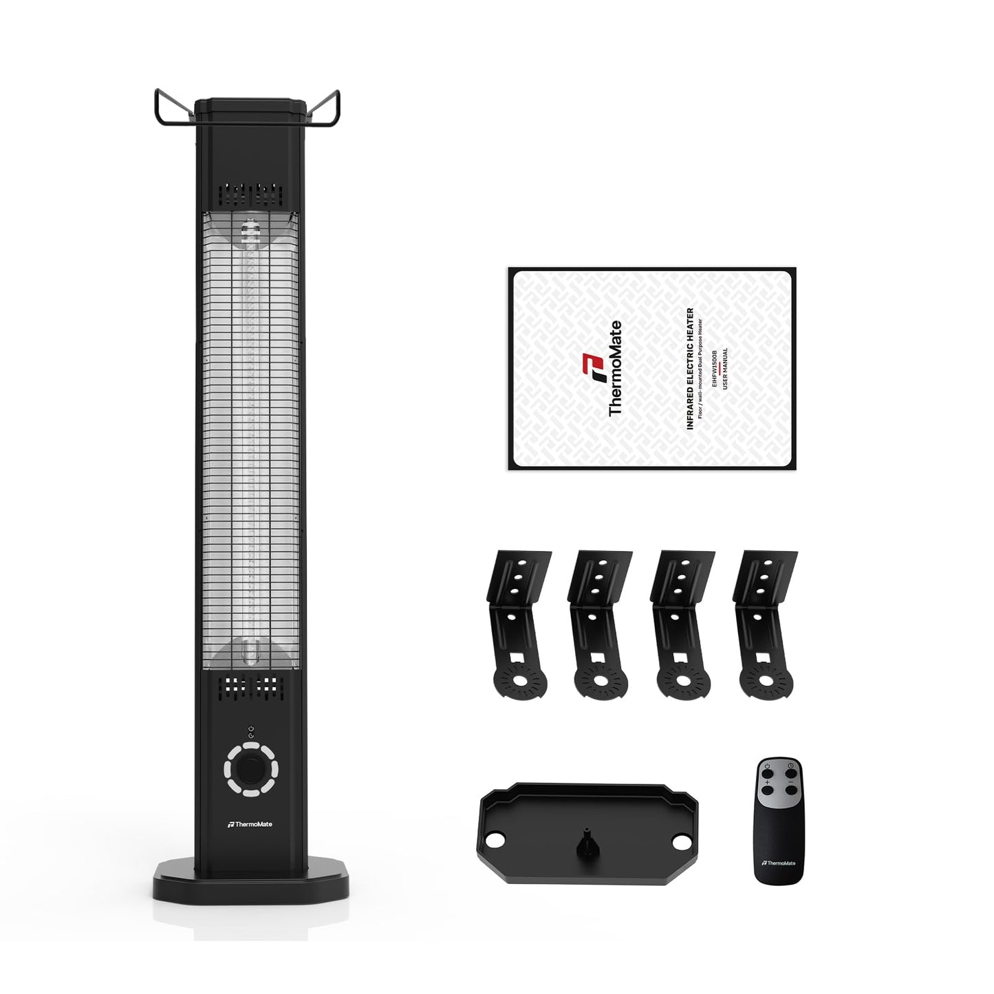 ThermoMate 1500W Electric Patio Heater, Black