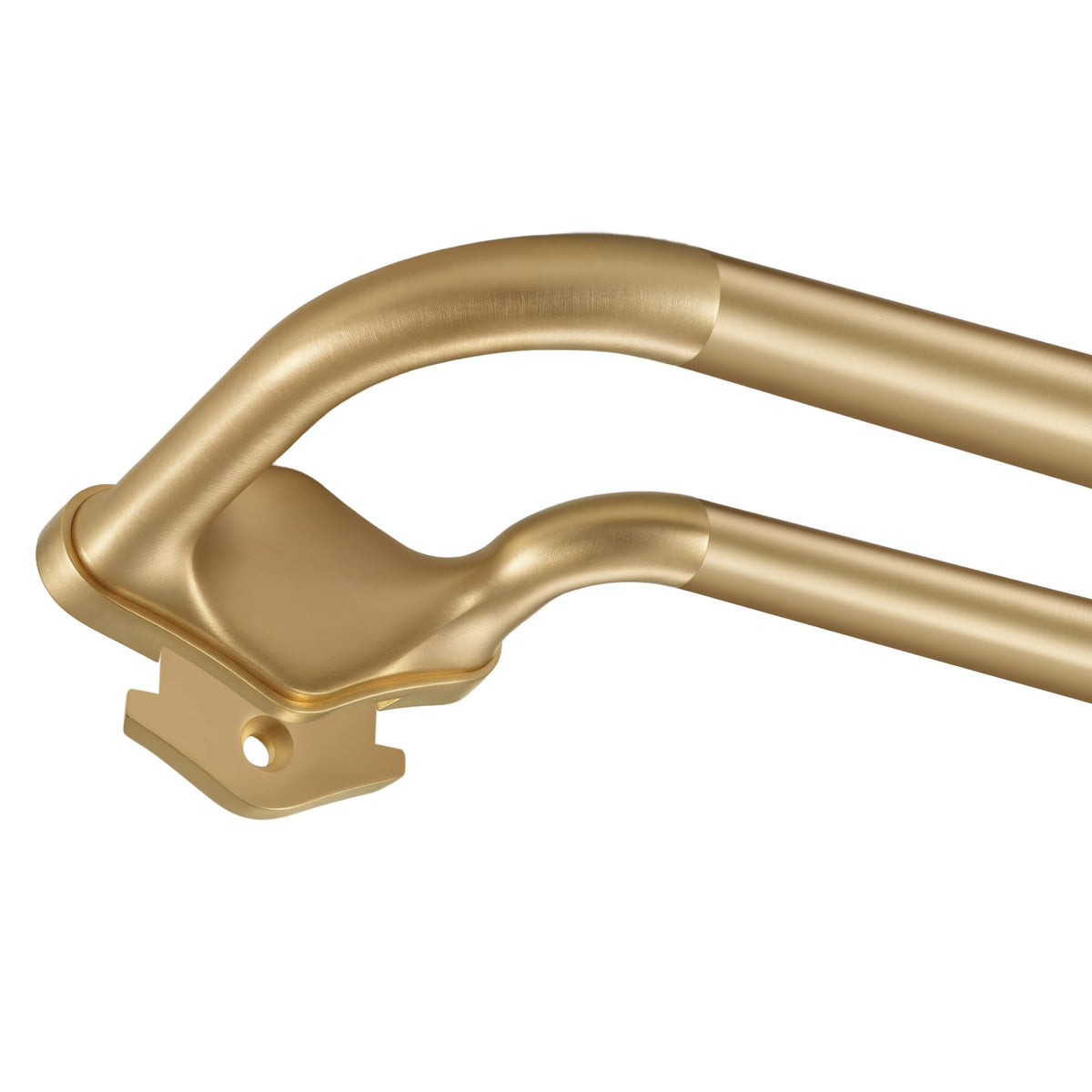 Lwiiom Gold Double Curtain Rods For Windows 28-48 Inch,Heavy Duty Double Curtain Rod with Aluminum Finials and Bracket,Adjustable Double Window Rods For Blackout Or Room Darkening Panels
