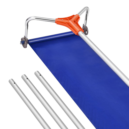 VEVOR Snow Roof Rake, 17 in Aluminum Blade, 4.1-17.2 ft Adjustable Roof Snow Scraper with Wheels & Slide, Lightweight Snows Removal Tool for House Rooftop Leaves Debris Clearing
