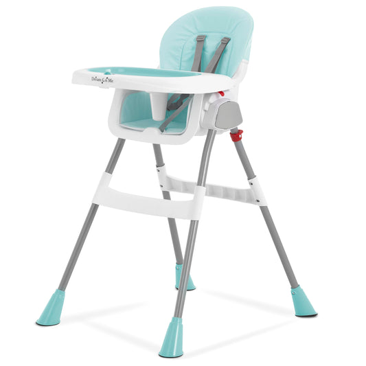 Dream On Me TableTalk 2-in-1 Convertible High Chair, 5-Point Harness, Aqua