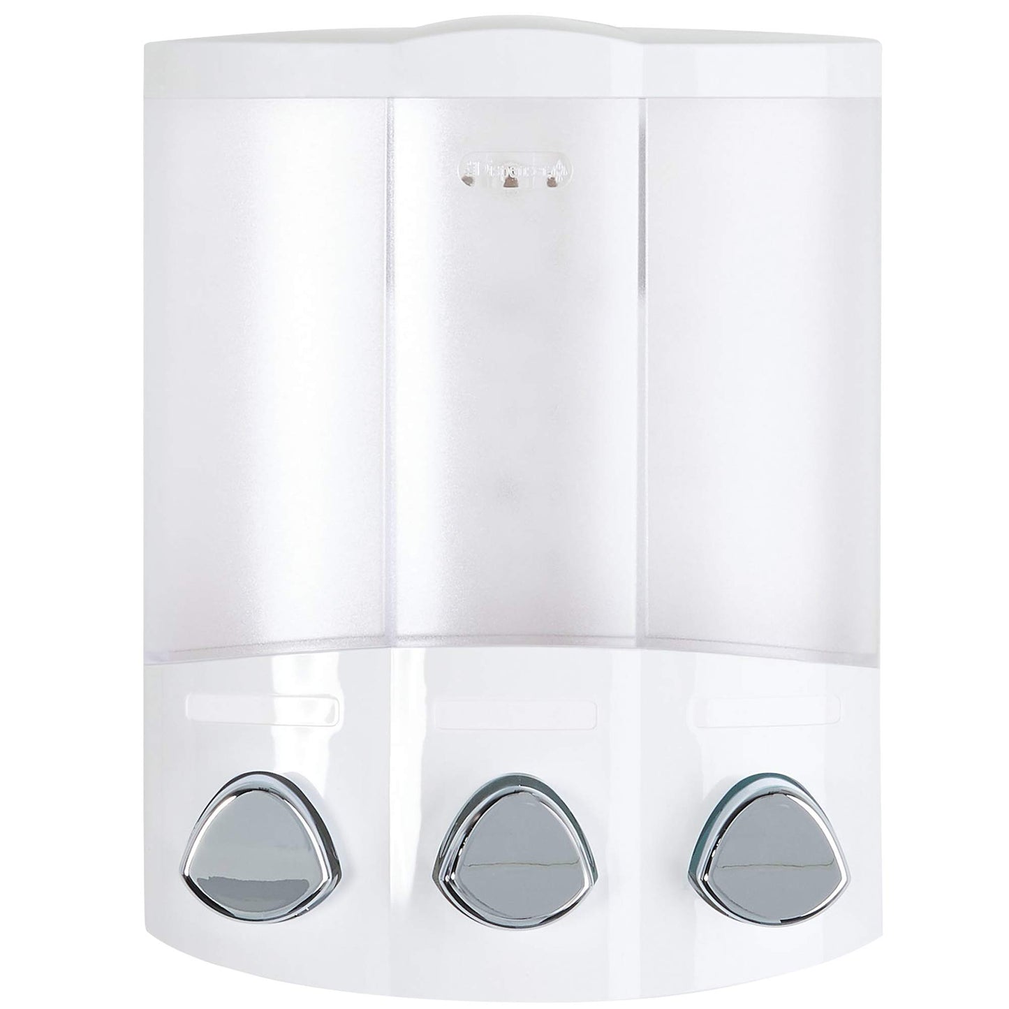 Better Living Products, White 76354 Euro Series TRIO 3-Chamber Soap and Shower Dispenser