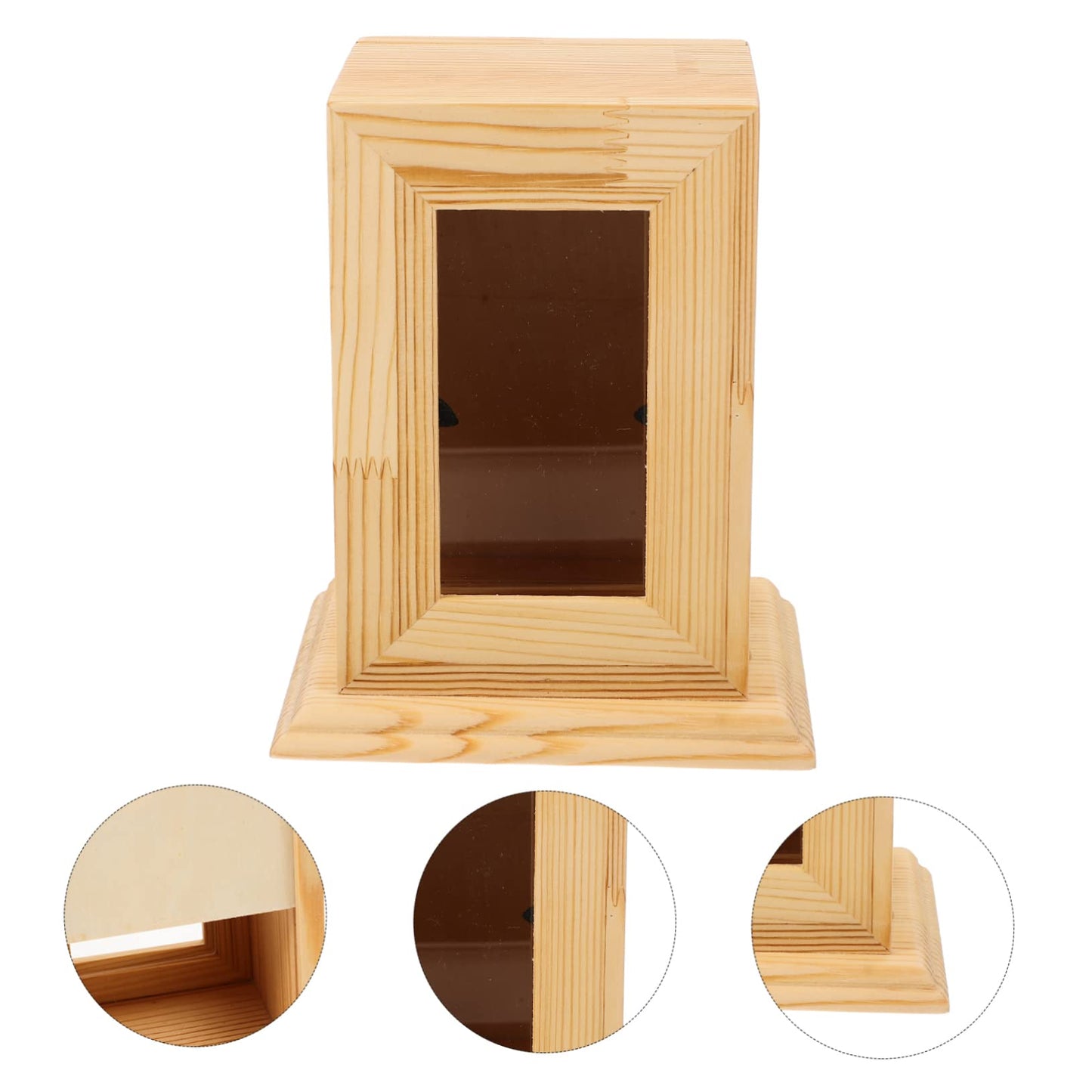 BESPORTBLE Cat Cremation Ashes Memorial Urn Wooden Pet Ash Container Photo Frame Portable Design for Remembrance and Healing