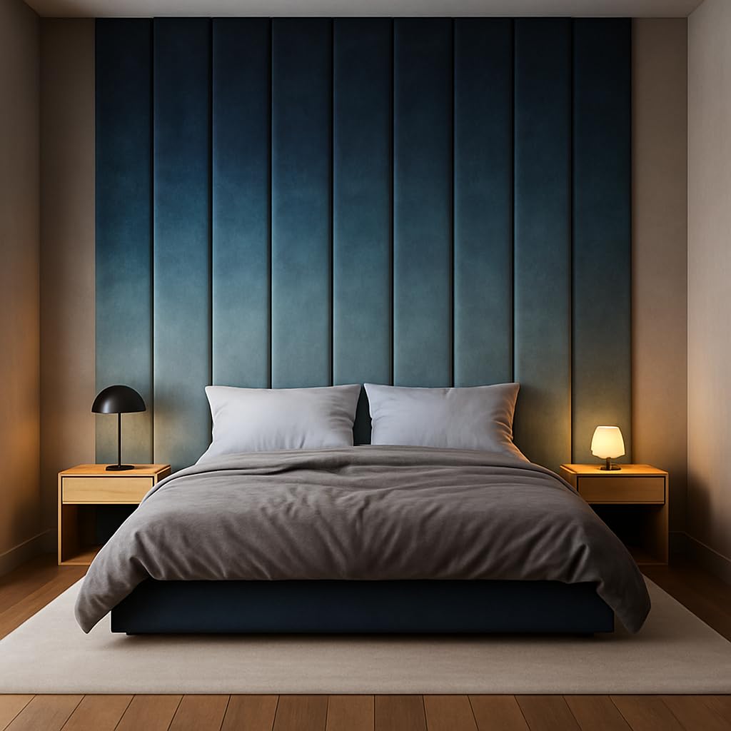 BMD Studio Wall Mounted Fabric Upholstered Headboard Panels, Vertical Wall Panels, Made to Order (Specialty Size)