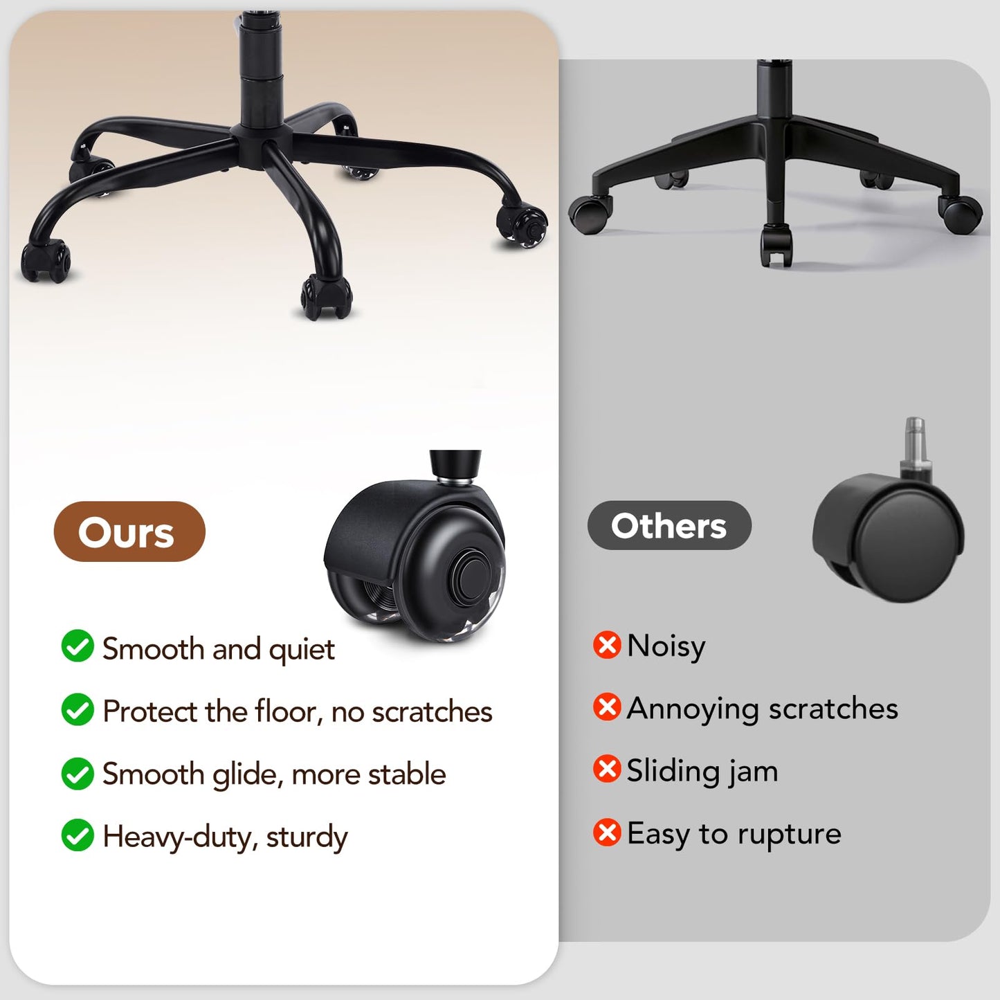 YFO Ergonomic Cross Legged Office Chair, Home Office Desk Chair