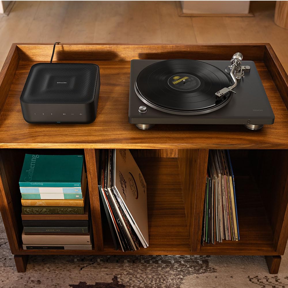 Denon DP-500BT Hi-Fi Bluetooth Turntable, Semi-Automatic Operation, Black
