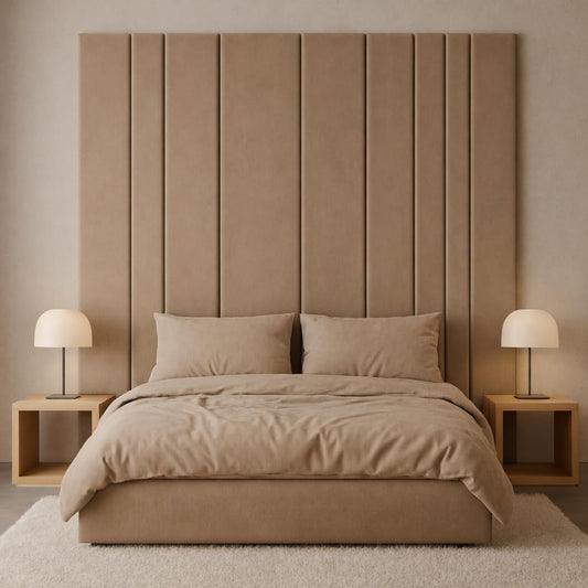 BMD Studio Wall Mounted Fabric Upholstered Headboard Panels, Vertical Wall Panels, Made to Order (Specialty Size)
