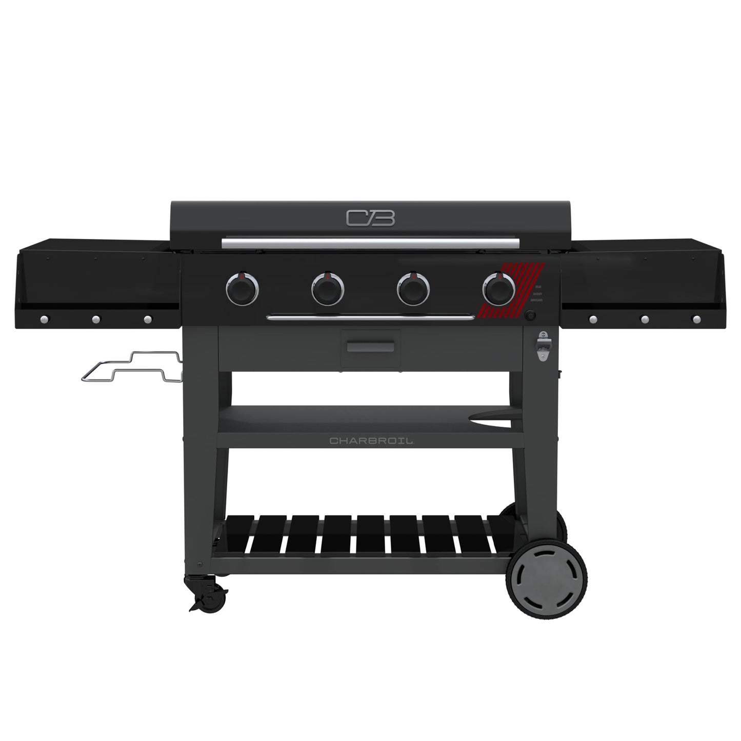 Charbroil 36" Performance Series Deluxe Propane Gas Griddle with Cart 4 Burner Flat Top Grill, Black - 463285924