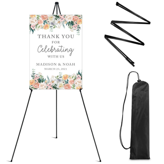 RRFTOK 63 Inch Easel Stand for Sign, Poster Stand and Wedding Sign