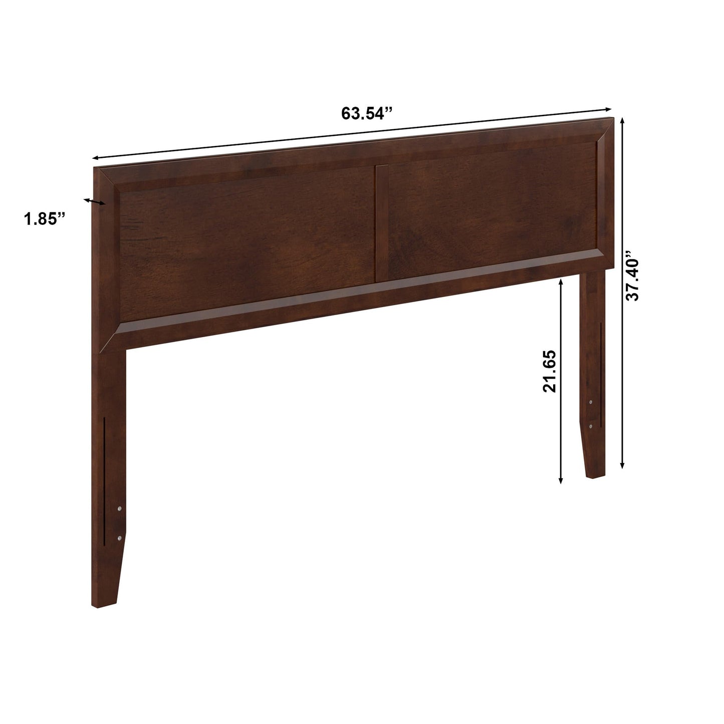 AFI, Sophia Adjustable Modern Queen Wood Headboard, Walnut
