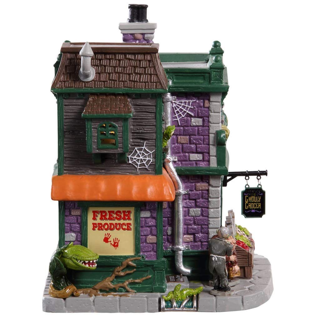 Lemax Ghouly Grocer Lighted Building, #95458 for Halloween Village Display