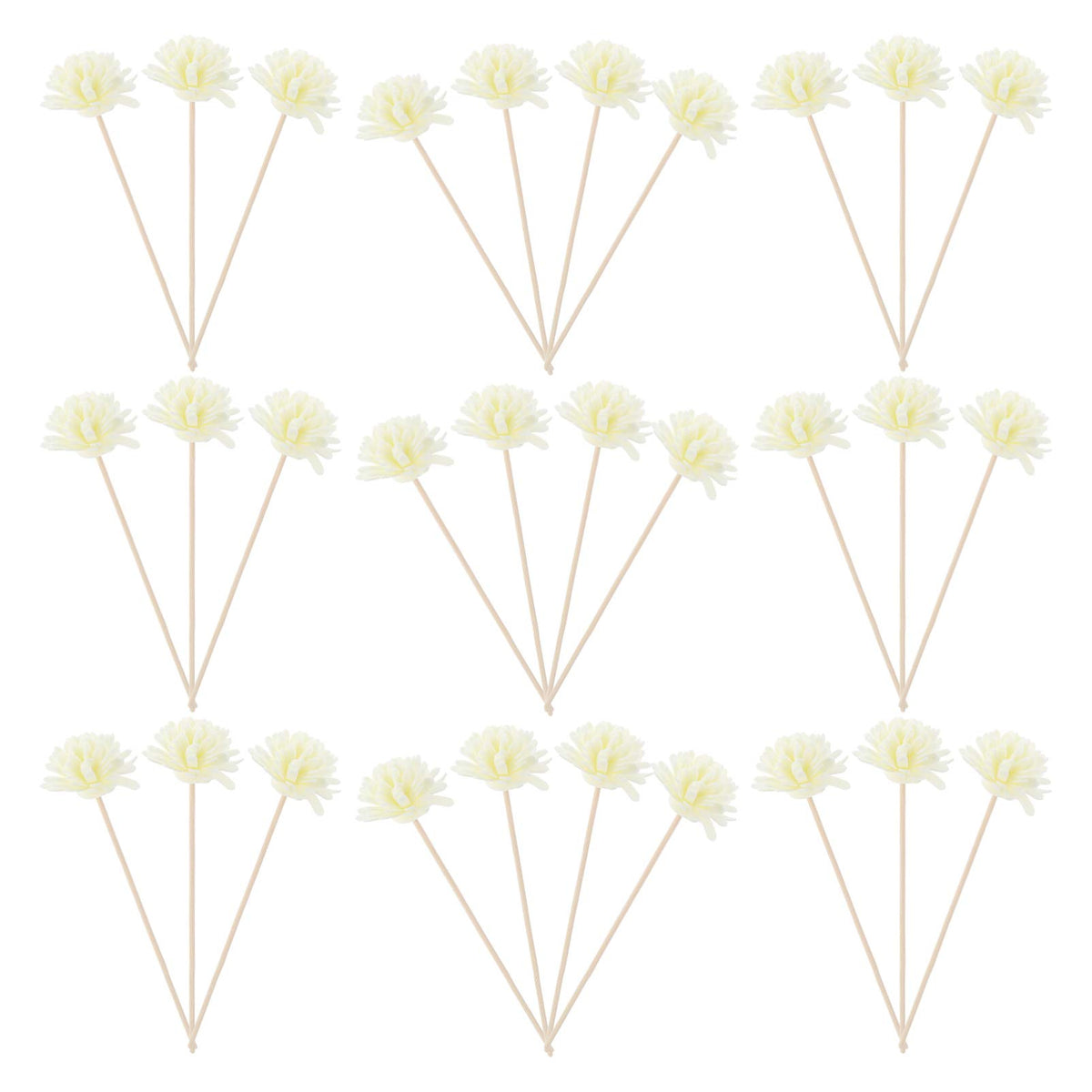 EXCEART Reed Diffuser Sticks 30pcs Diffuser Sticks Artificial Flower Rattan Reed Essential Oil for Office Home Decor Strips