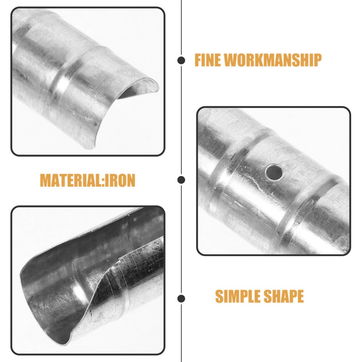 2pcs Stainless Steel Curtain Rod Coupler Window Installation