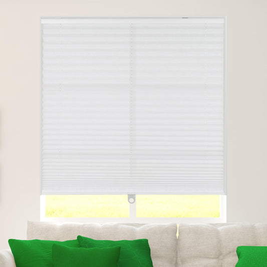 Calyx Interiors Pleated Fabric Window Shades, 32" W x 60" H, White