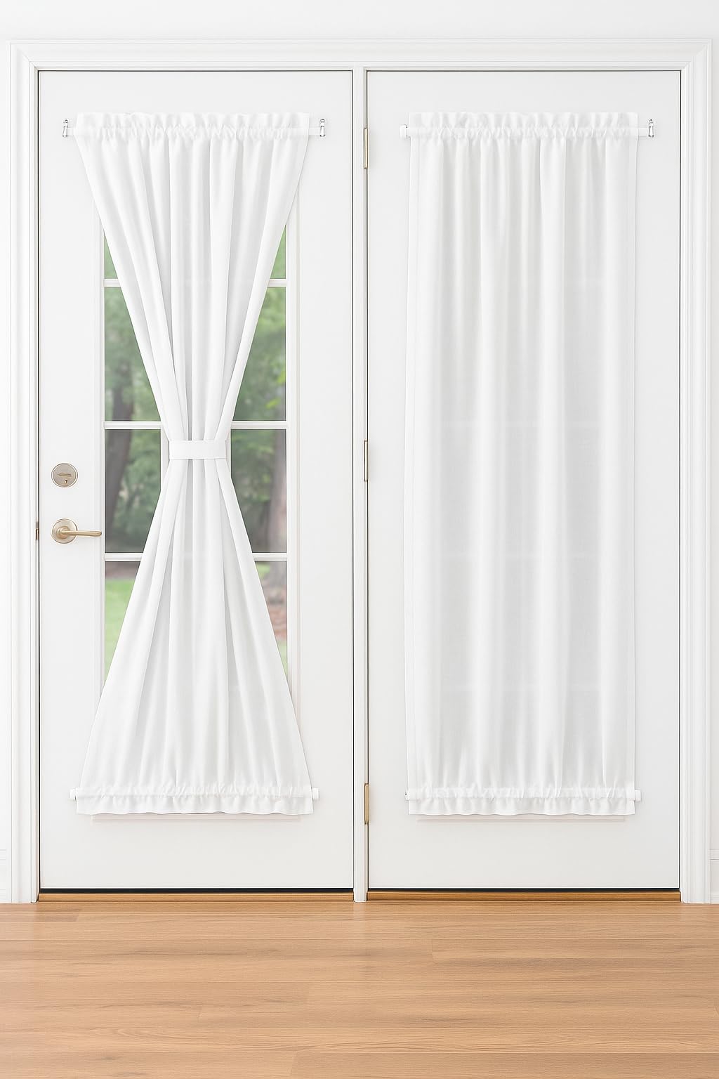 Swivel End Sash Curtain Rods 5/16-Inch 2 Rods per Pack (Adjustable Width, OFF-White w/Nickel Ends) by Castellanos (12-21)