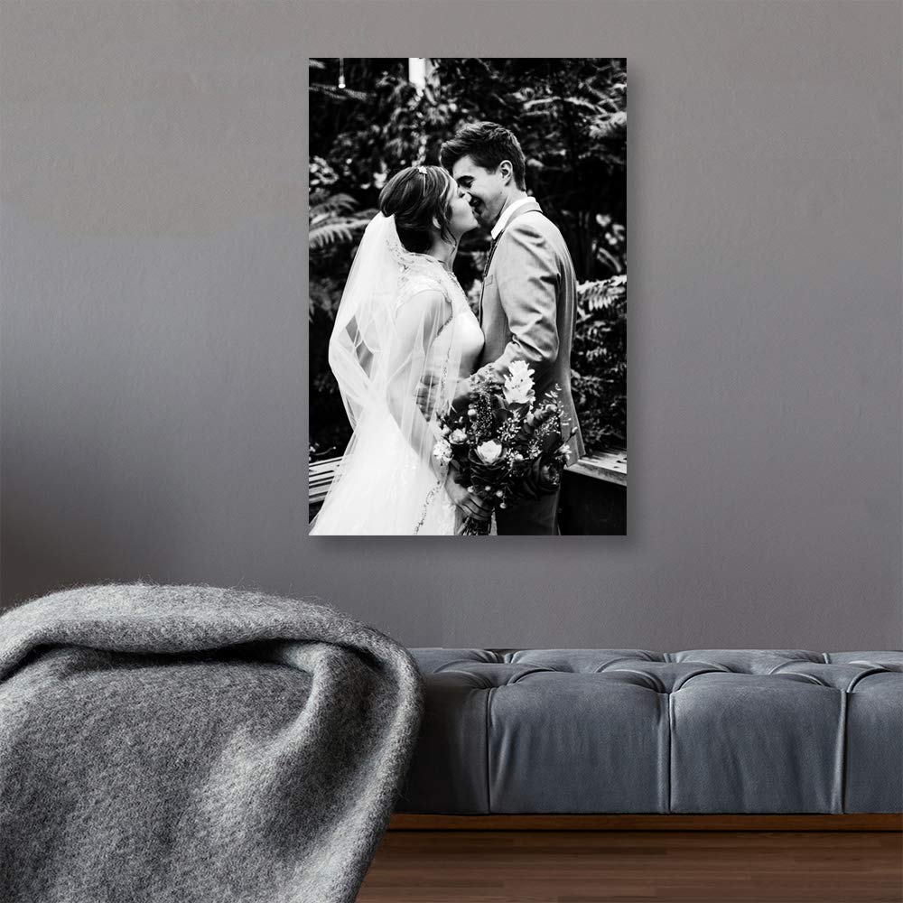 MUDECOR Custom Canvas Prints Personalized Wall Art with Your Wedding Photos/Pictures Digitally Printed - 8x10inches