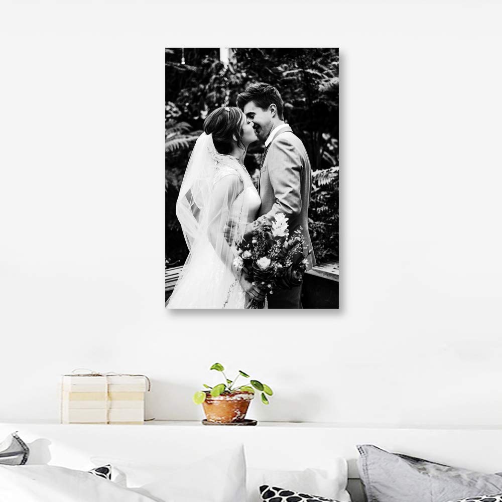 MUDECOR Custom Canvas Prints Personalized Wall Art with Your Wedding Photos/Pictures Digitally Printed - 8x10inches