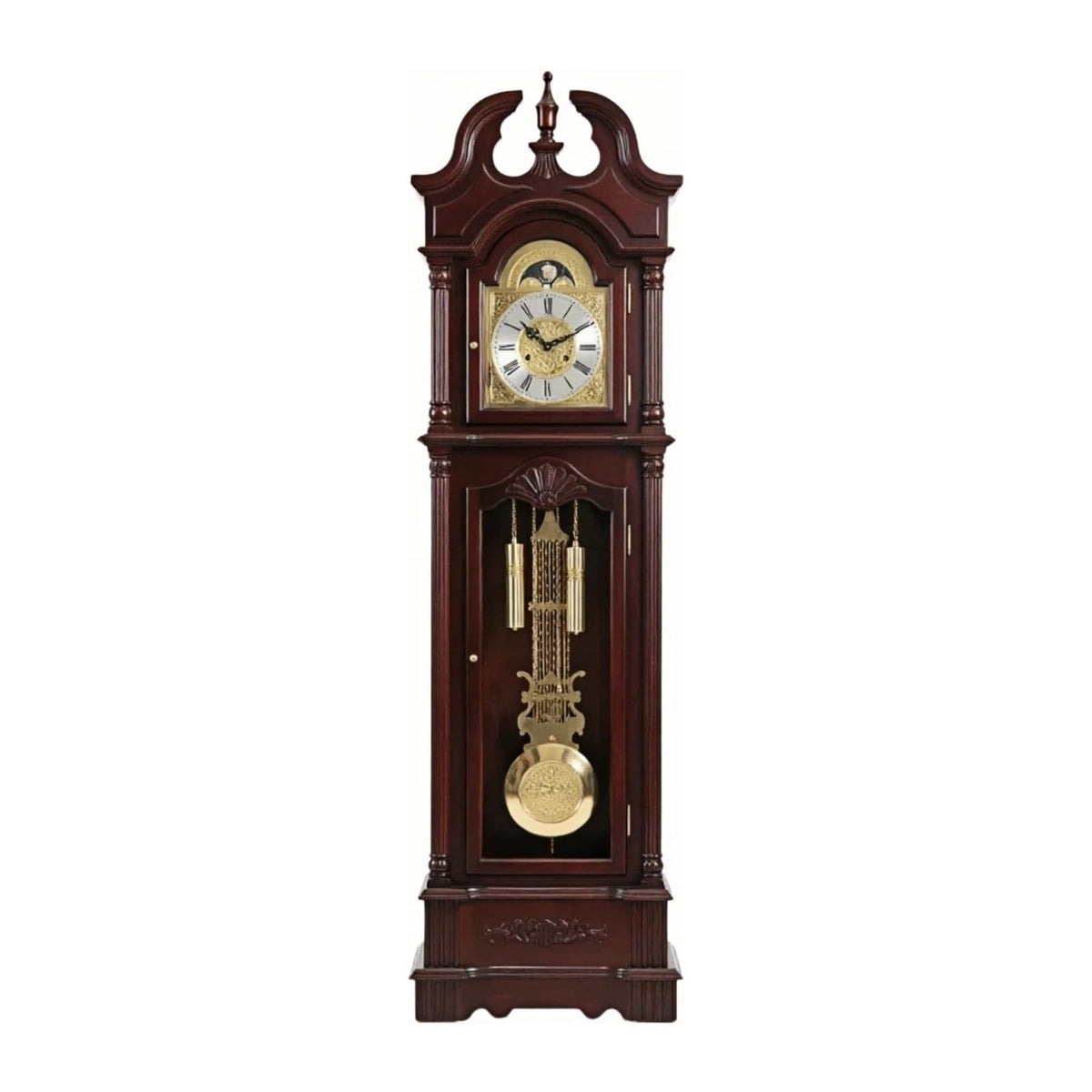 CFGH6FDF Wood Grandfather Clock Floor Mechanical Pendulum Decor