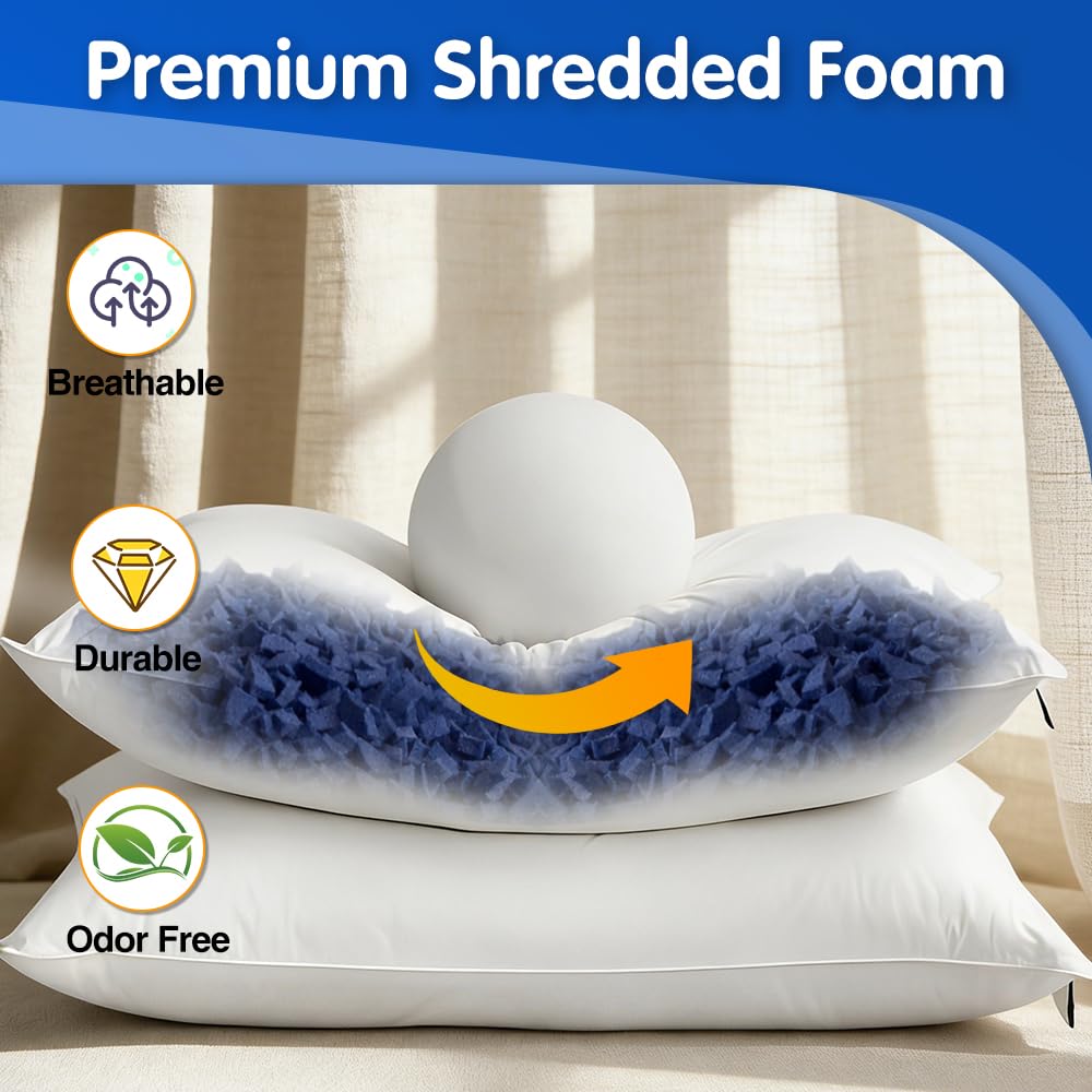 Welacer Bean Bag Filler, 15lbs Blue Memory Foam Filling for Beanbag Chair, Couch Cushions, Pillows, Dog Beds, Pouf Ottoman, Punching Bag Filler, Grappling Dummy, Packing Peanuts Replacement