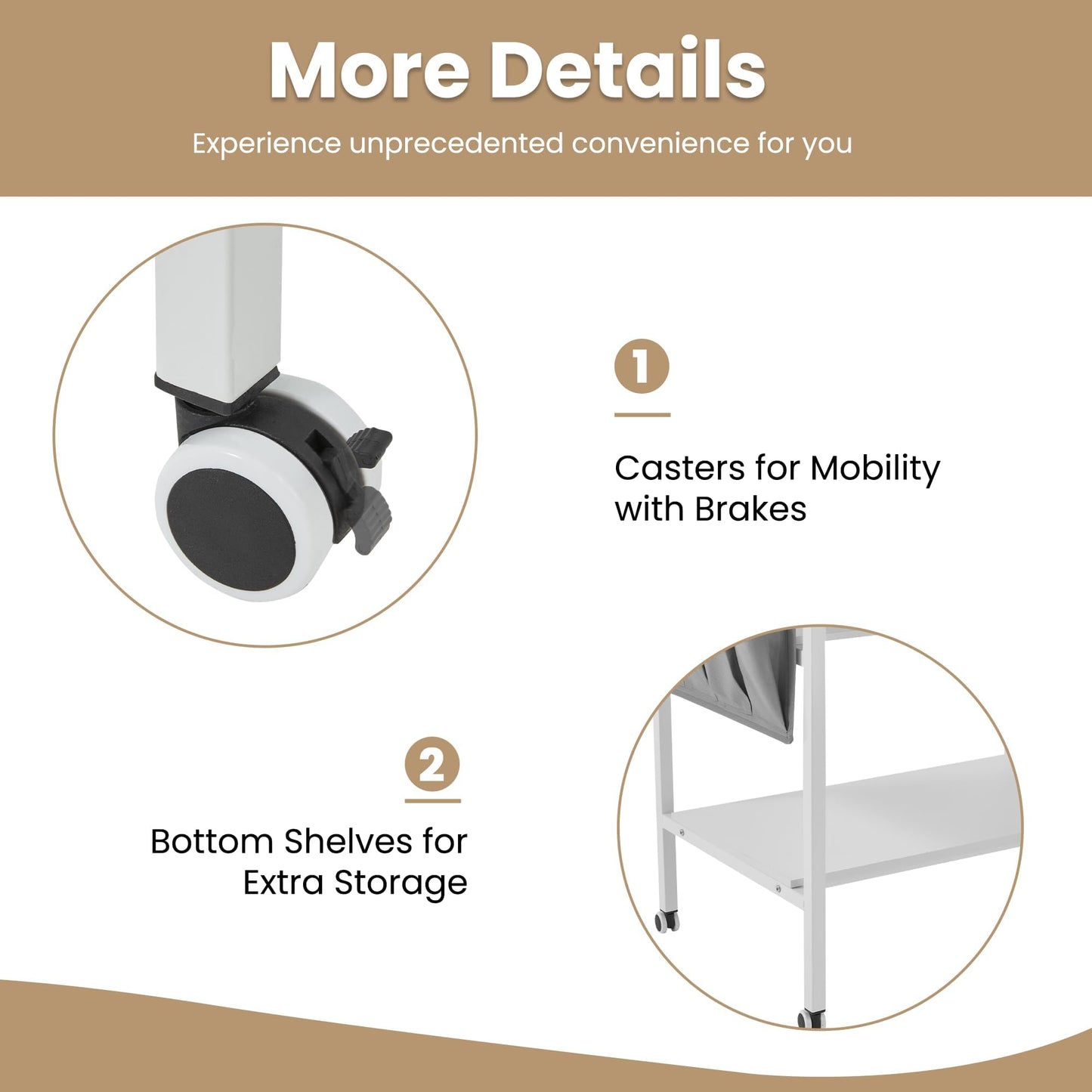 EROMMY Home Hobby Sewing Table with Storage Shelves and Storage Bag, Mobile Folding Cutting Table for Large Fabric, Foldable Desk for Home Office Sewing Room Craft Room, Fixed Height 36in