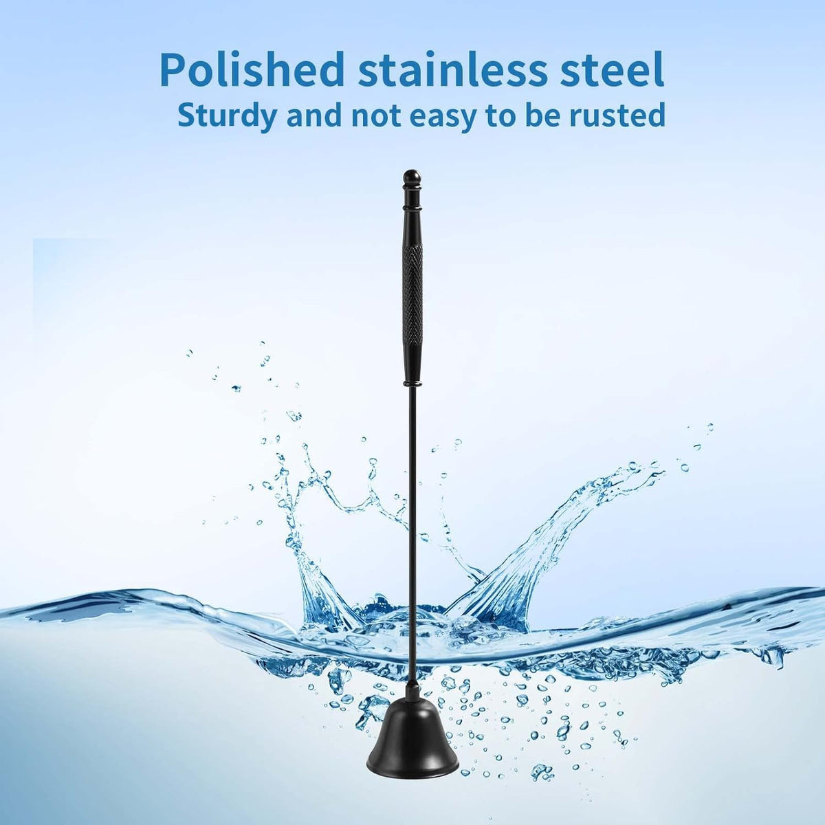 Kirecoo Black Long Handle Stainless Steel Candle Snuffer